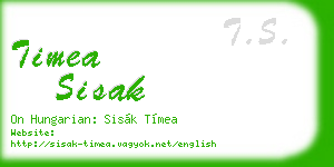 timea sisak business card