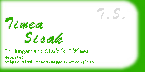 timea sisak business card